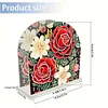 Christmas Acrylic DIY 5D Diamond Art Painting Napkin Holder Set (Red Roses)