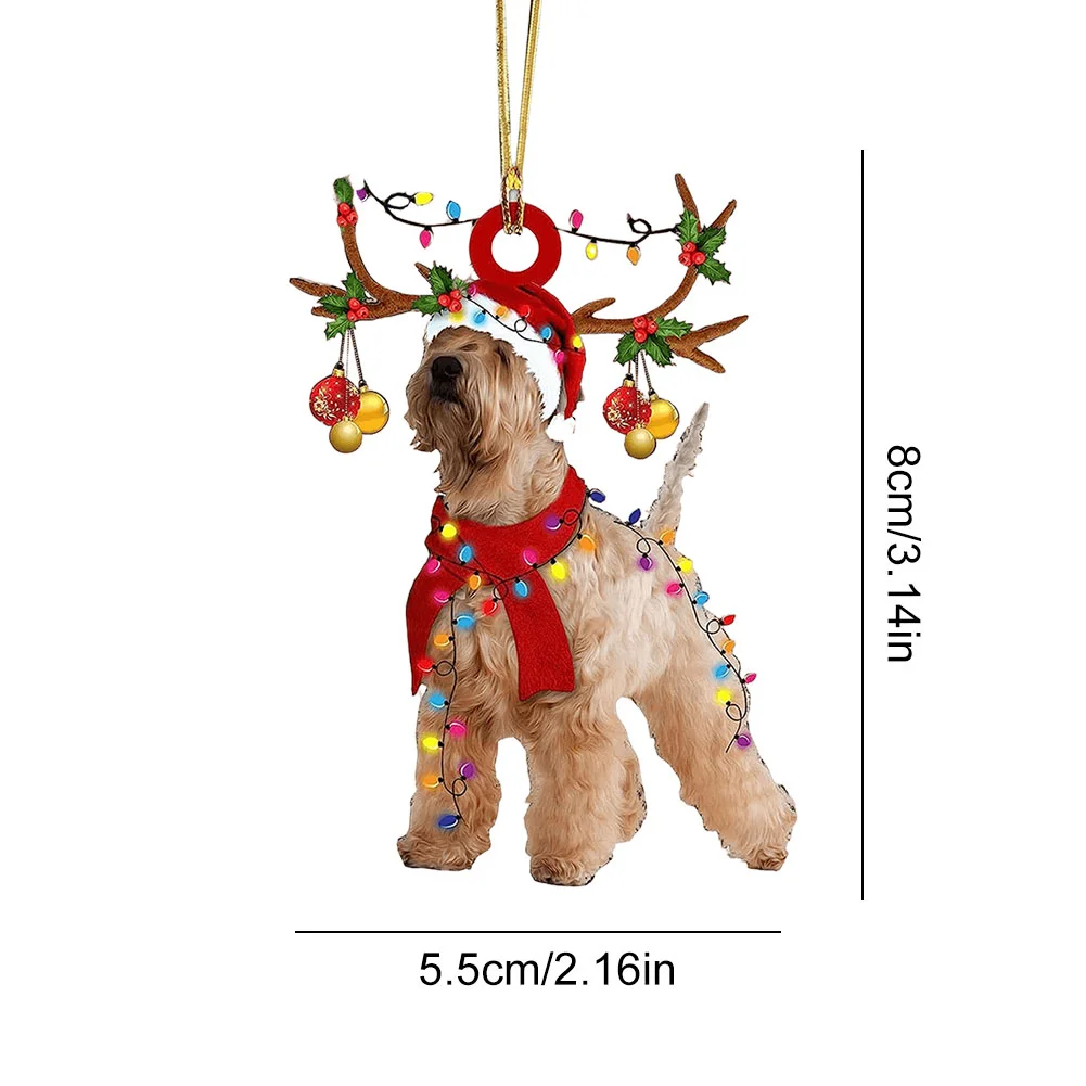 Xmas Tree Hanging Animal Pendants Cute Christmas Decorations for Cat/Dog Lover