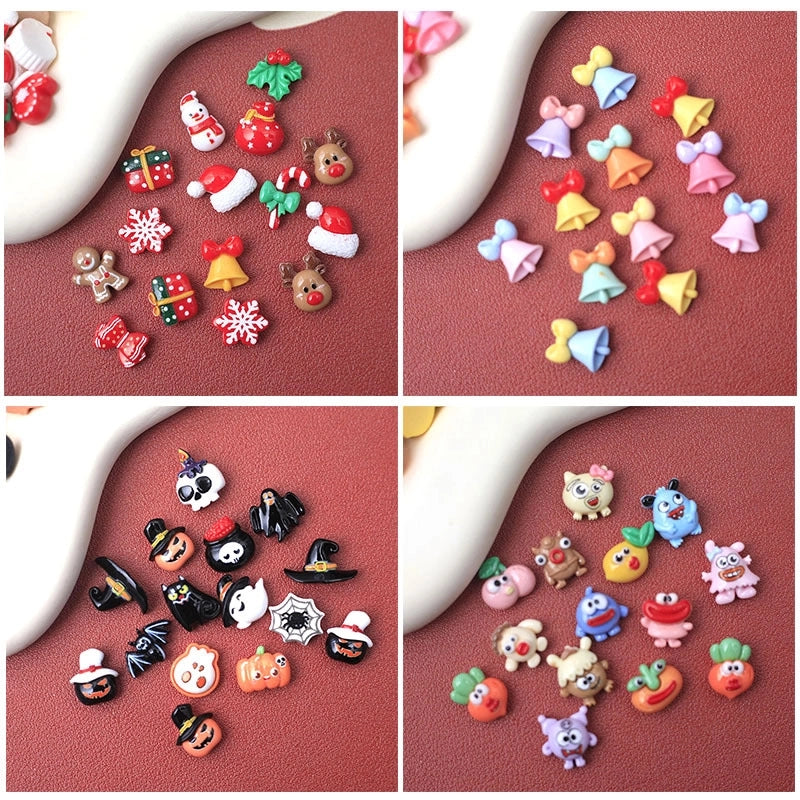 100 Pieces 5 PCS/Package Resin Cartoon Jewelry Accessories