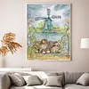 Wild Duck Full Stamped Cross Stitch 14CT 2-Strand 31x43cm Backstitch