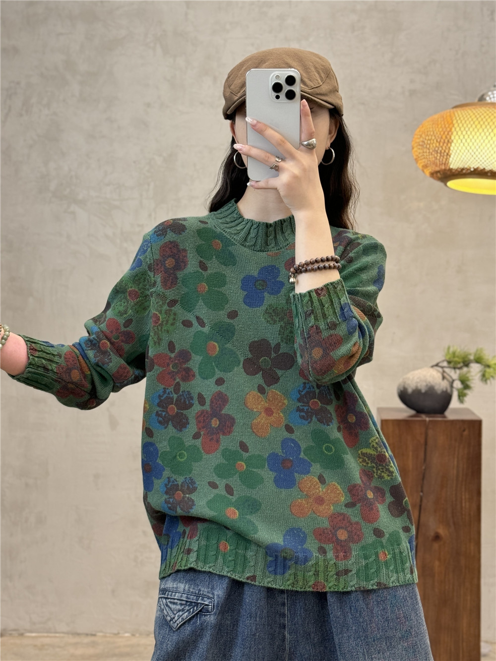 Chicfifth Sweater Women Winter Long Sleeve High Quality Autumn Vintage Top Knitted Cardigan