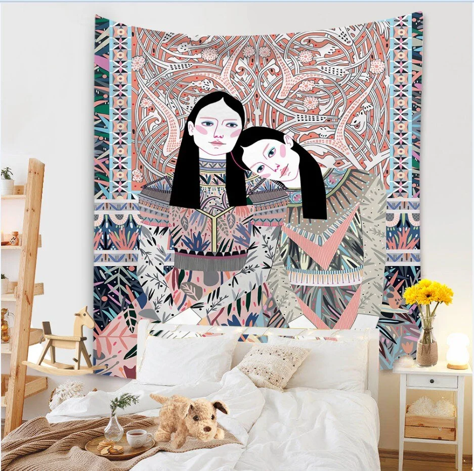 Abstract Painting Wall Hanging Tapestry Blanket Decoration Living Room Art Tapestry Carpet Boho Throw Towel Wall Hanging Macrame