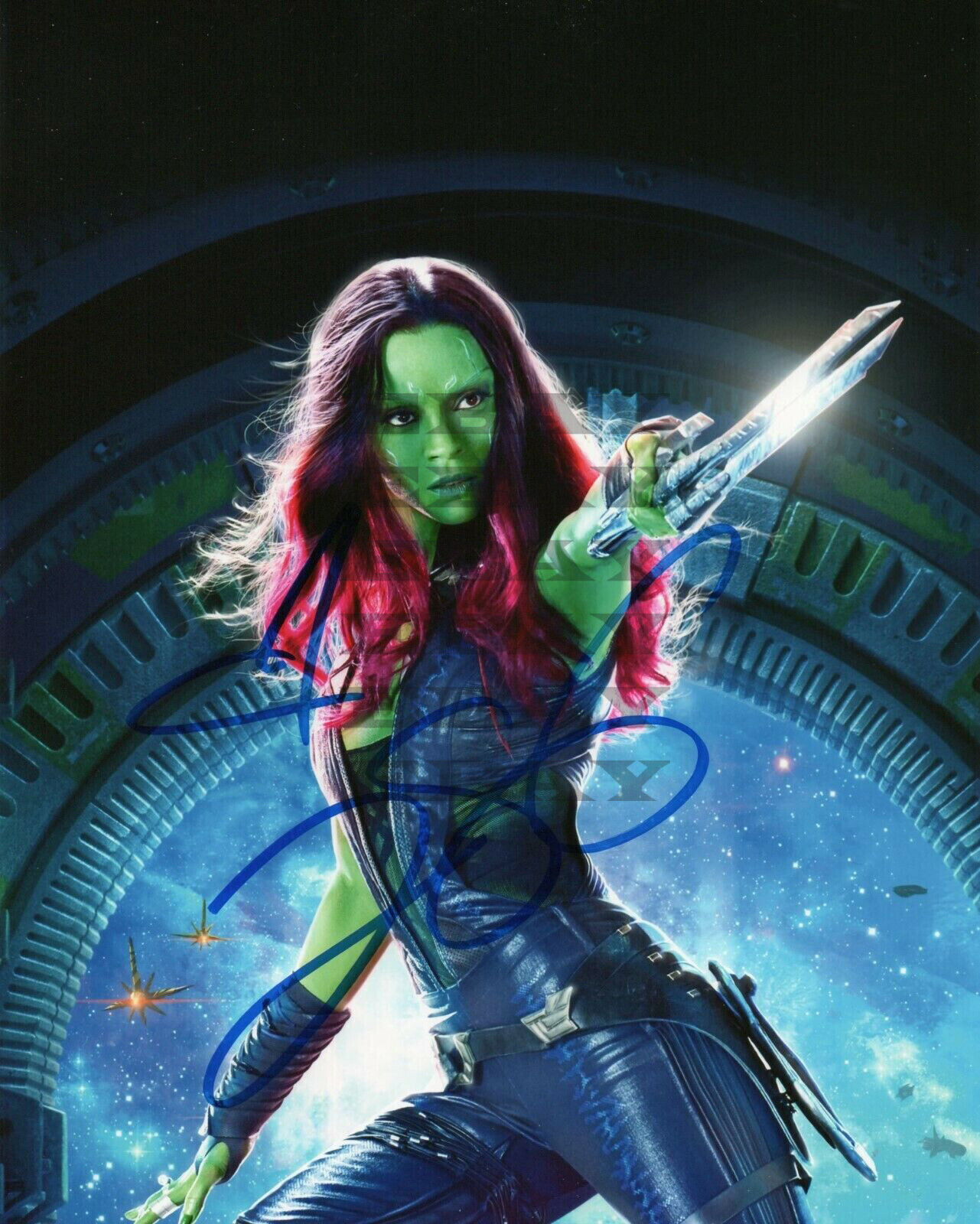 Zoe Saldana Guardians of the Galaxy Autographed 8x10 Photo Poster painting Signed REPRINT