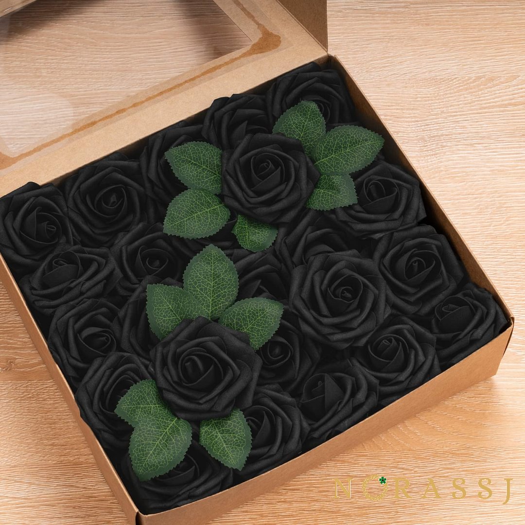 Artificial Foam Flowers Real Looking Fake Roses Bulk with Stems for DIY, Wedding Bouquets, Flower Arrangements