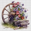 Flowers Wheels-11CT Stamped Cross Stitch 40*40cm tapestrymarket