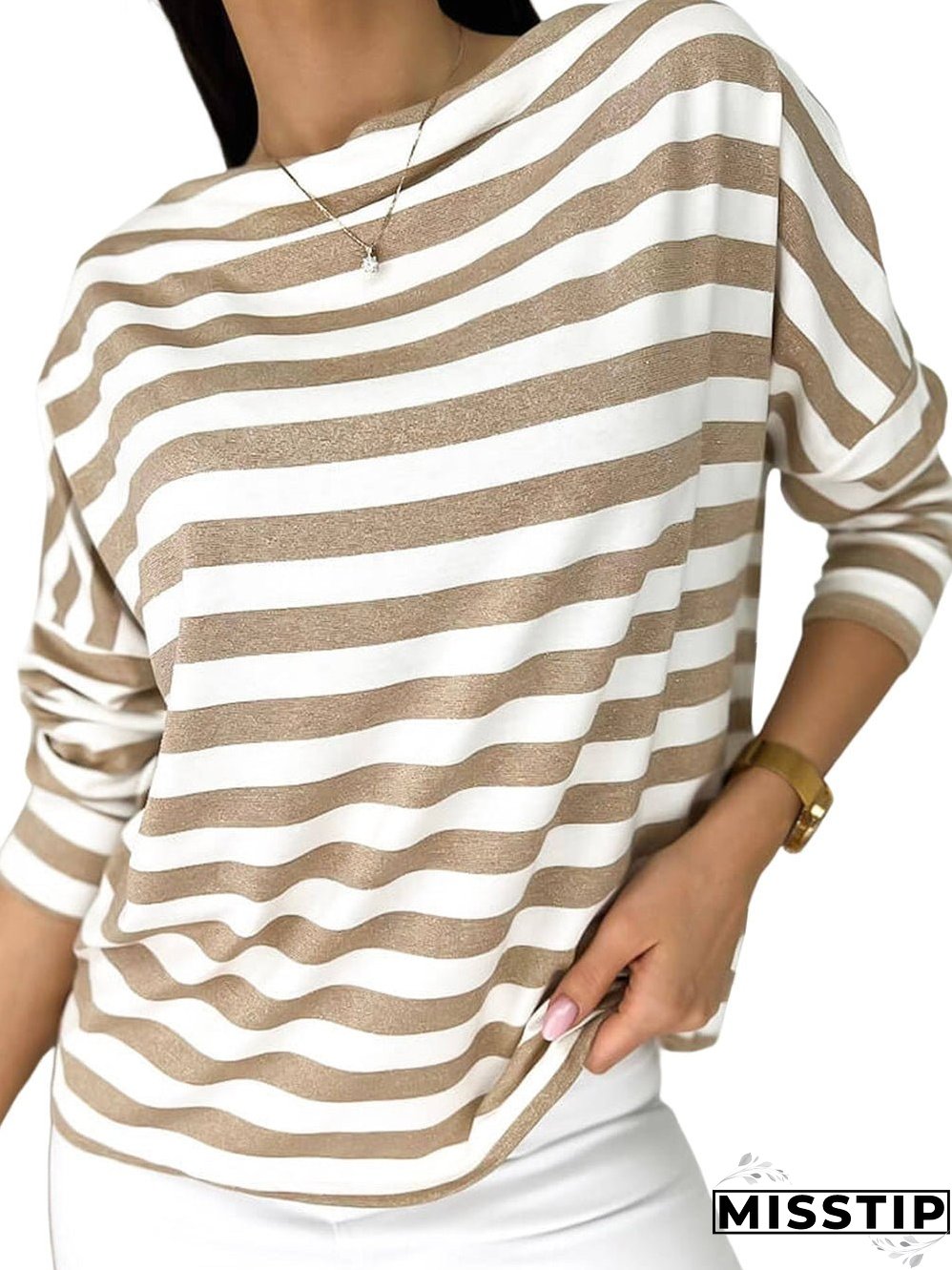 Short Sleeve Mock Neck T-Shirt with Side Slits