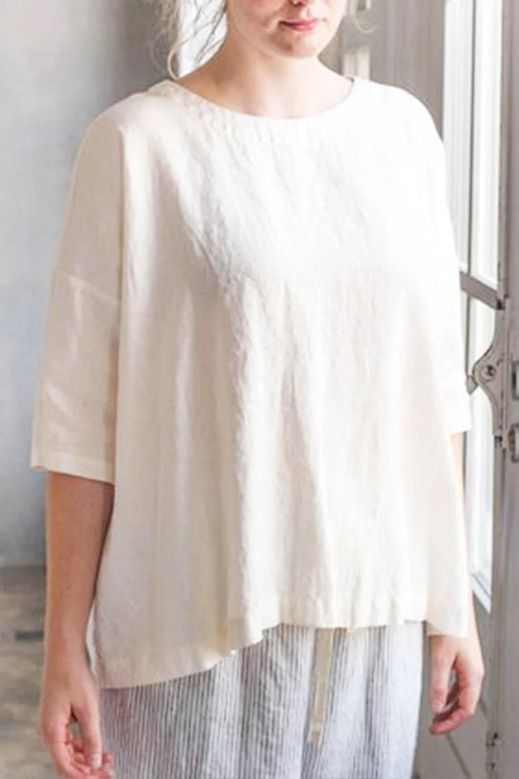 Oversized Linen Top
