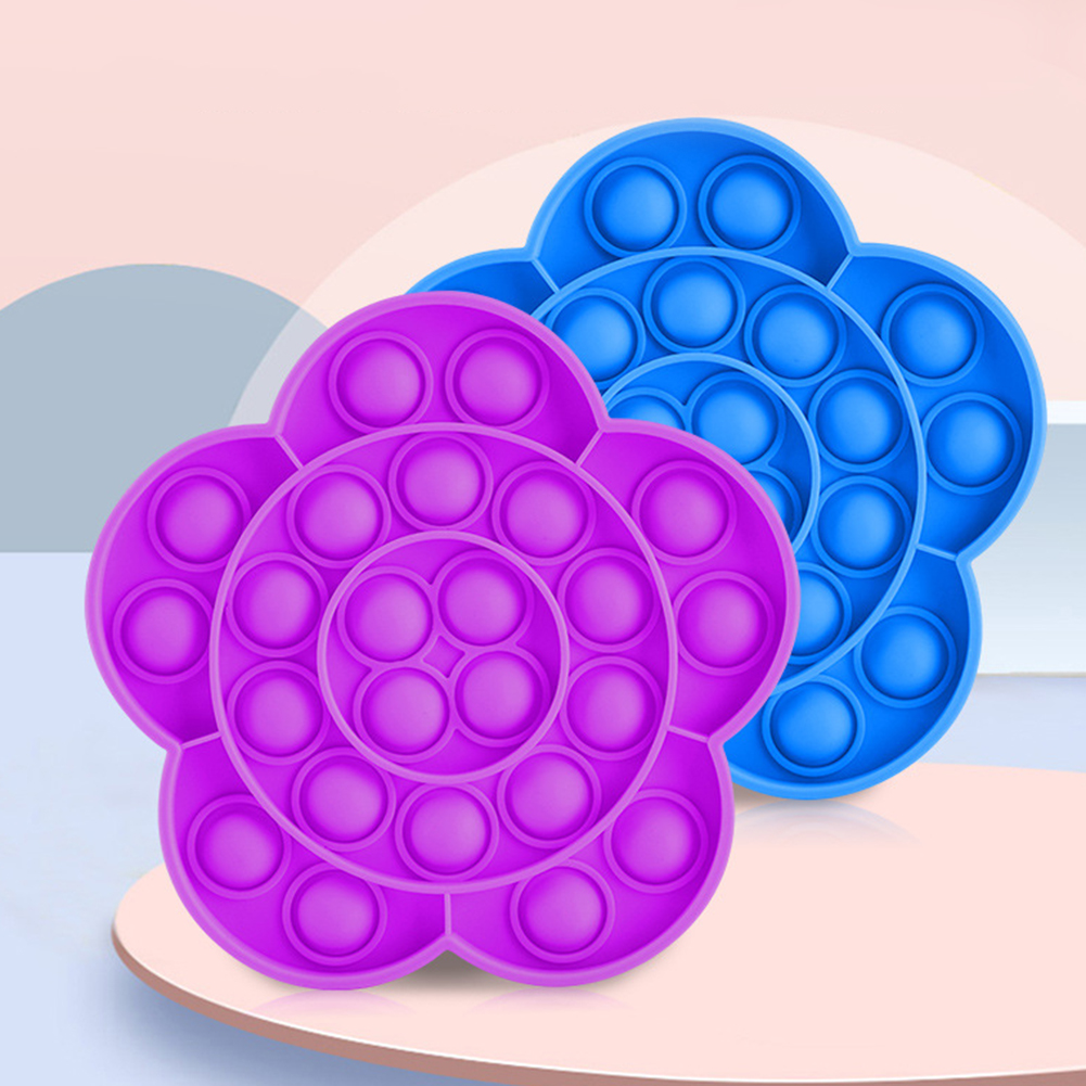 

Flower-shaped Silicone Push Bubble Sensory Toys Autism Decompression Toy, 501 Original