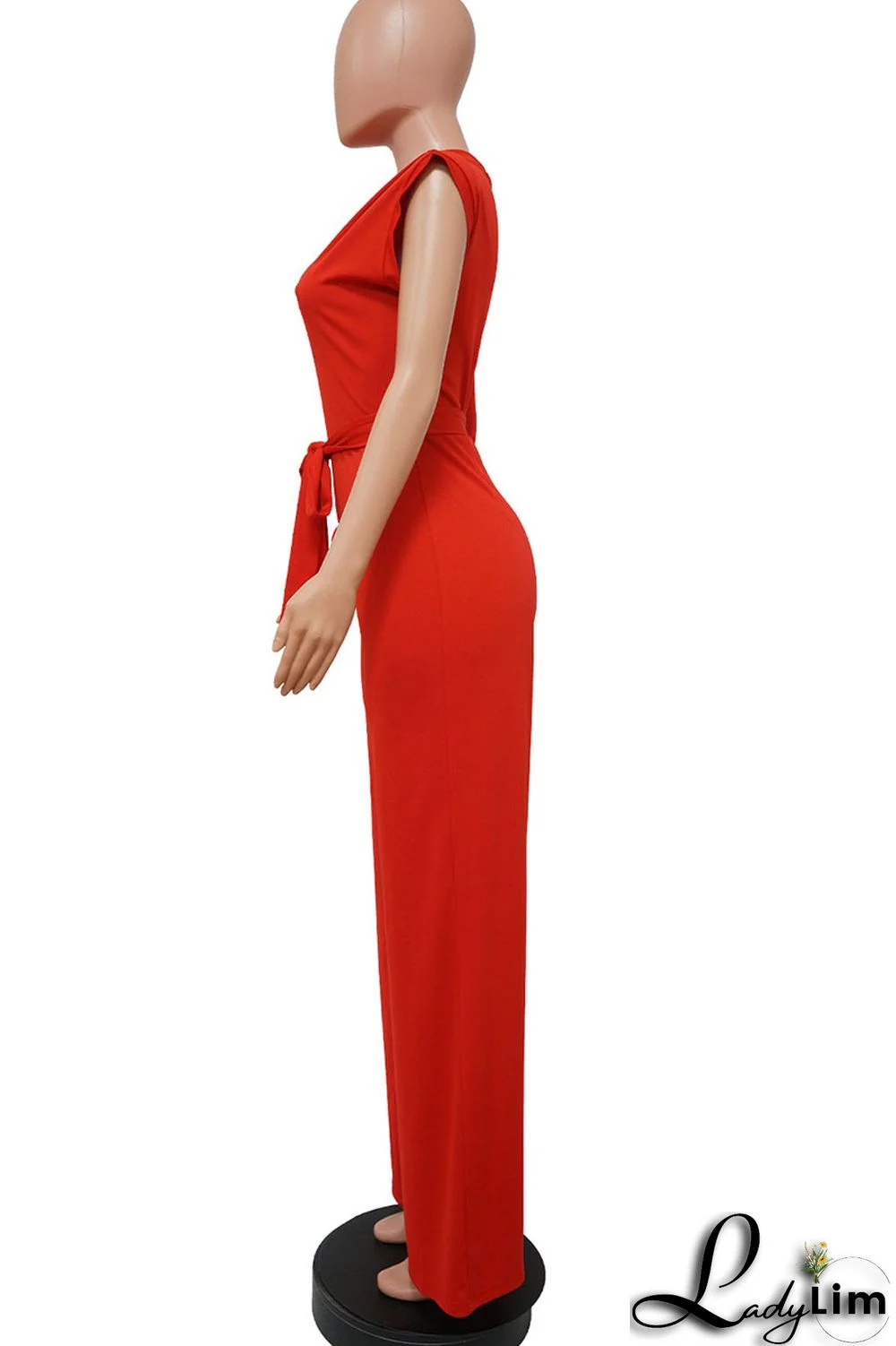 Black Fashion Casual Solid Patchwork Asymmetrical Asymmetrical Collar Straight Jumpsuits