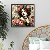 Retro Girl and Flower - Diamond Painting - Full Round Drill (Canvas|40*40cm)