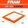 FRAM Extra Guard Engine Air Filter Replacement, Easy Install w/Advanced Engine Protection and Optimal Performance, CA12066 for Select Fiat and Jeep Vehicles