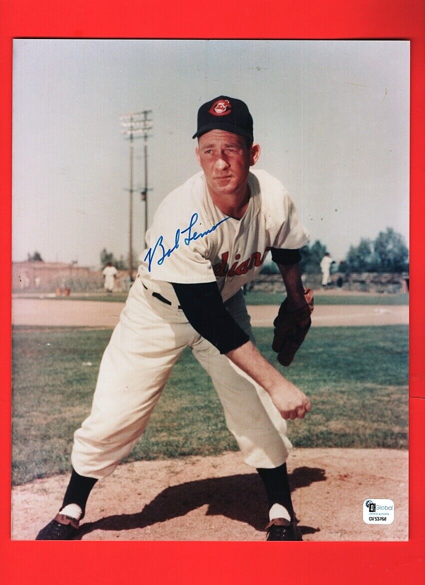 BOB LEMON-CLEVELAND INDIANS VINTAGE AUTOGRAPHED 8X10 COLOR Photo Poster painting-(d.2000)-HOF