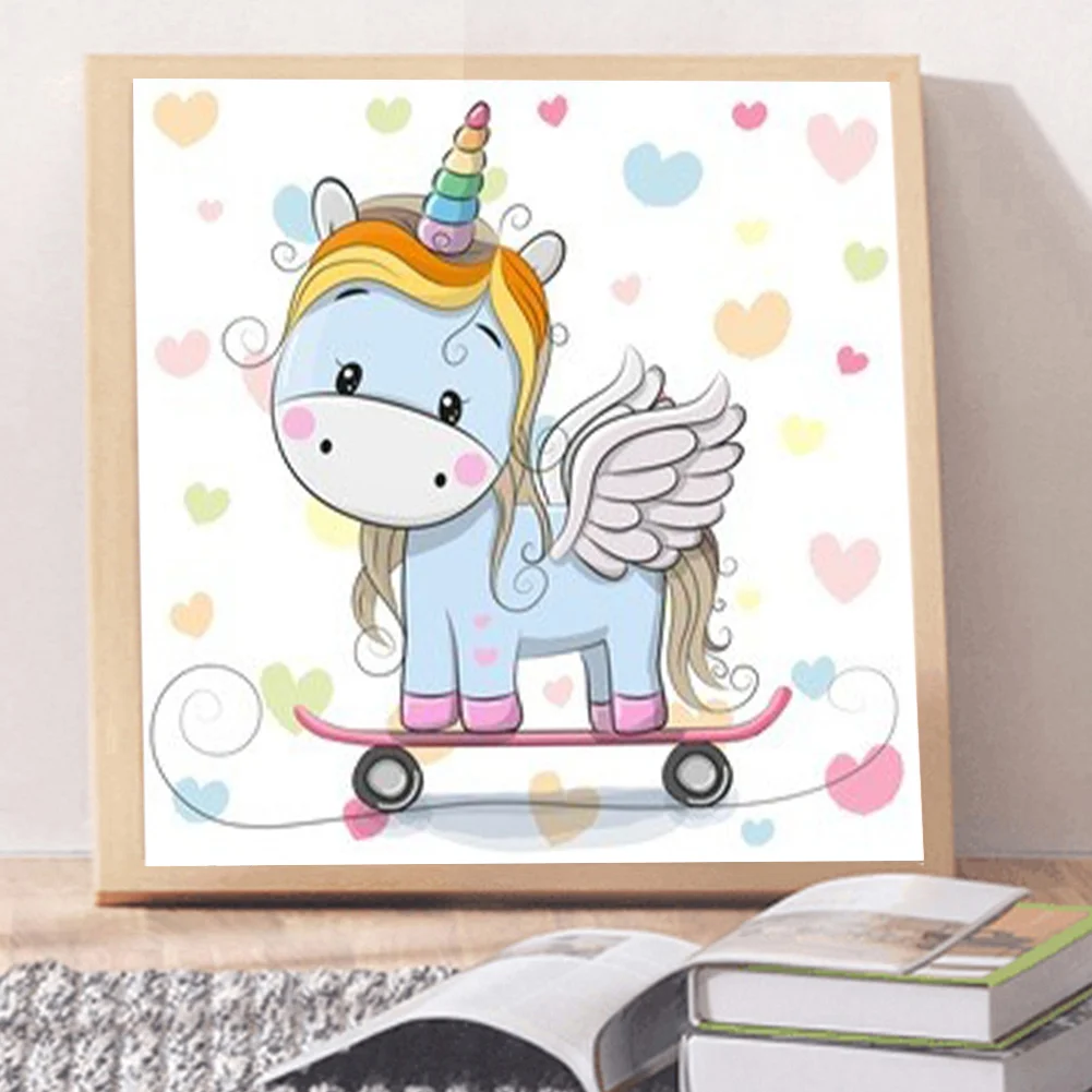 Full Round Diamond Painting 30*30cm - Unicorn
