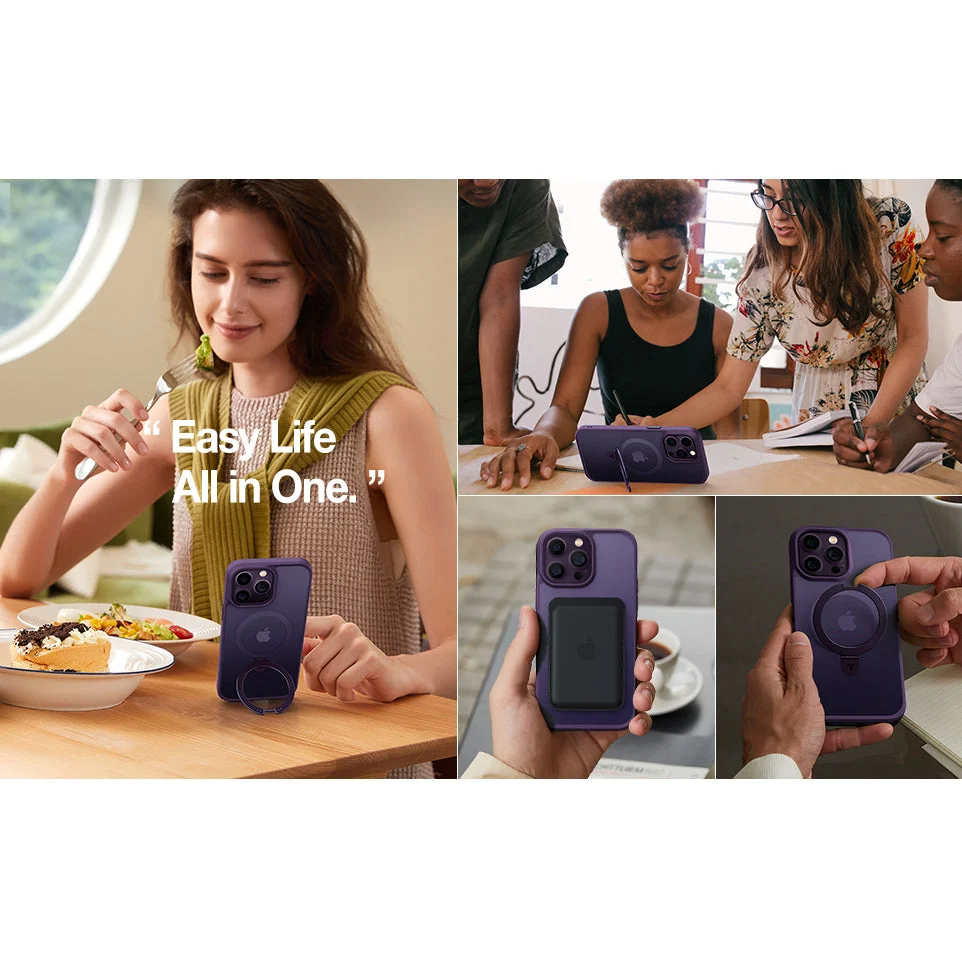 Suitable For iPhone 13/14 Series Invisible Bracket Skin Friendly Magnetic Phone Shell