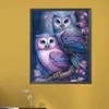 >SALE<5D DIY Full Round Drill Partial AB Diamond Painting Owl Decoration 45x55CM