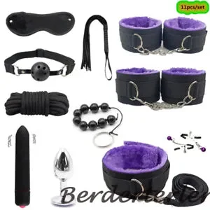 pornhint Pornhint Restraint Set Gear Handcuffs Whip Tails Plug Fetish Products for Women Couples