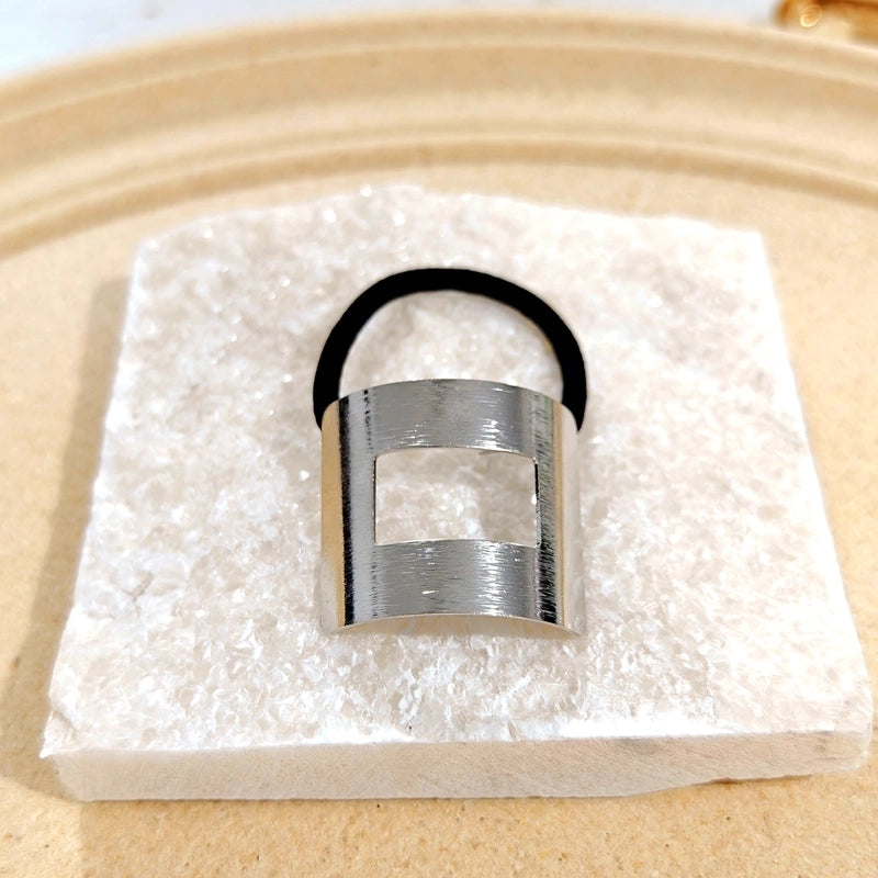 Women’s Casual Minimalist Solid Color Metal Plating Hair Tie