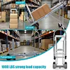 [US Local Warehouse] 2 in 1 Industrial Convertible Stair Climbing Car 1000 LBS Capacity Folding Hand Truck with Wheels for Transport & Moving