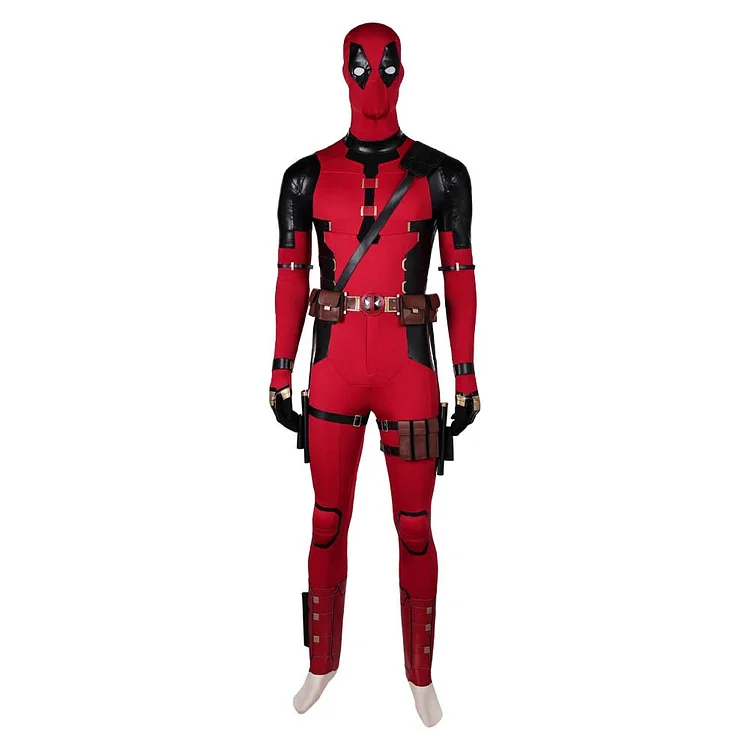 Deadpool & Wolverine (2024) Wade Wilson Red Battle Jumpsuit Outfits Cosplay Costume Halloween Carnival Suit