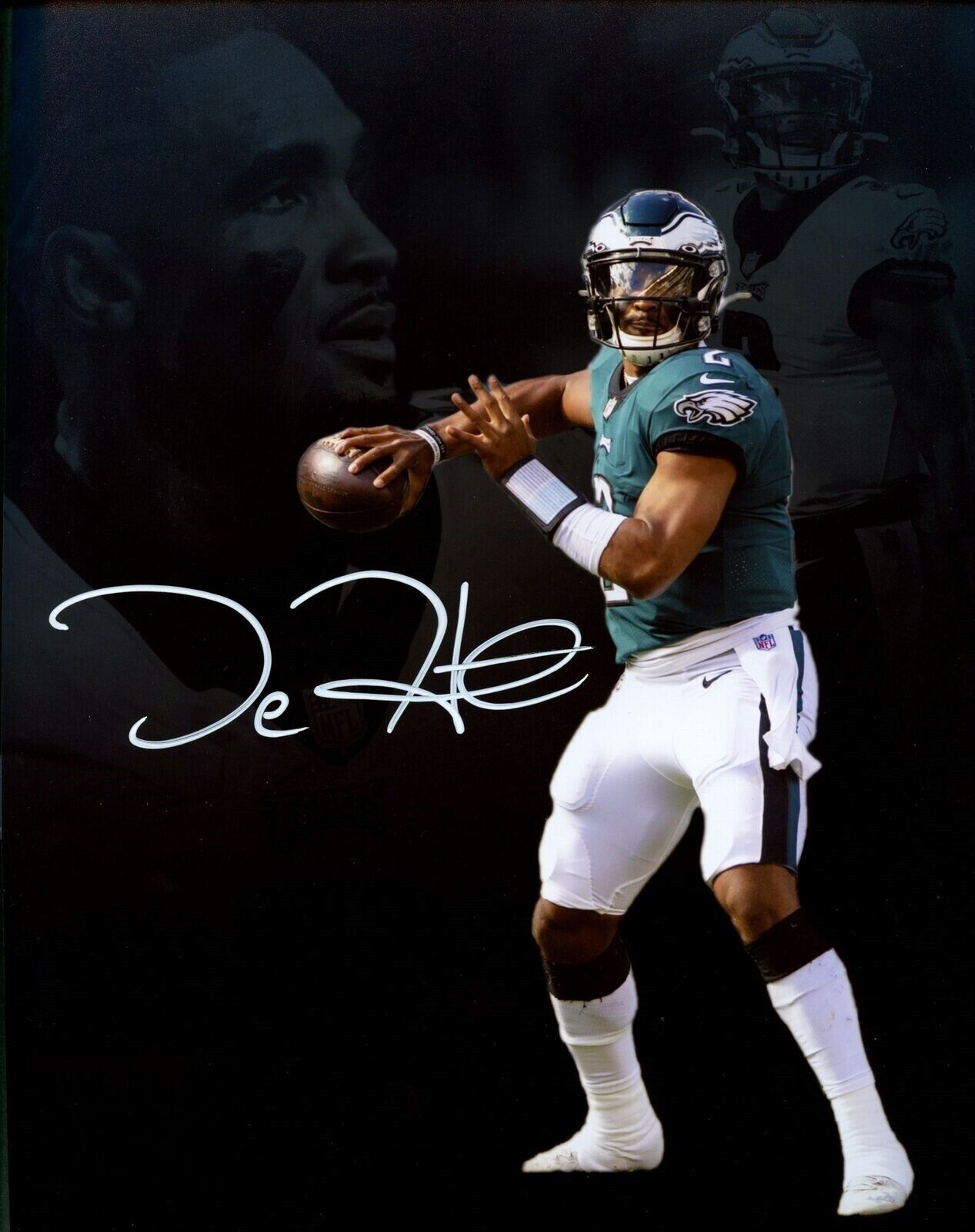 Jalen Hurts Autographed Signed 8x10 Photo Poster painting ( Eagles ) REPRINT