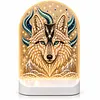 DIY Diamond Art LED Night Light &ndash; Light-Up Table Decor, Double-Sided Printed DIY Crystal Pearl Painting Decoration for Holiday & Gifts(Wolf)