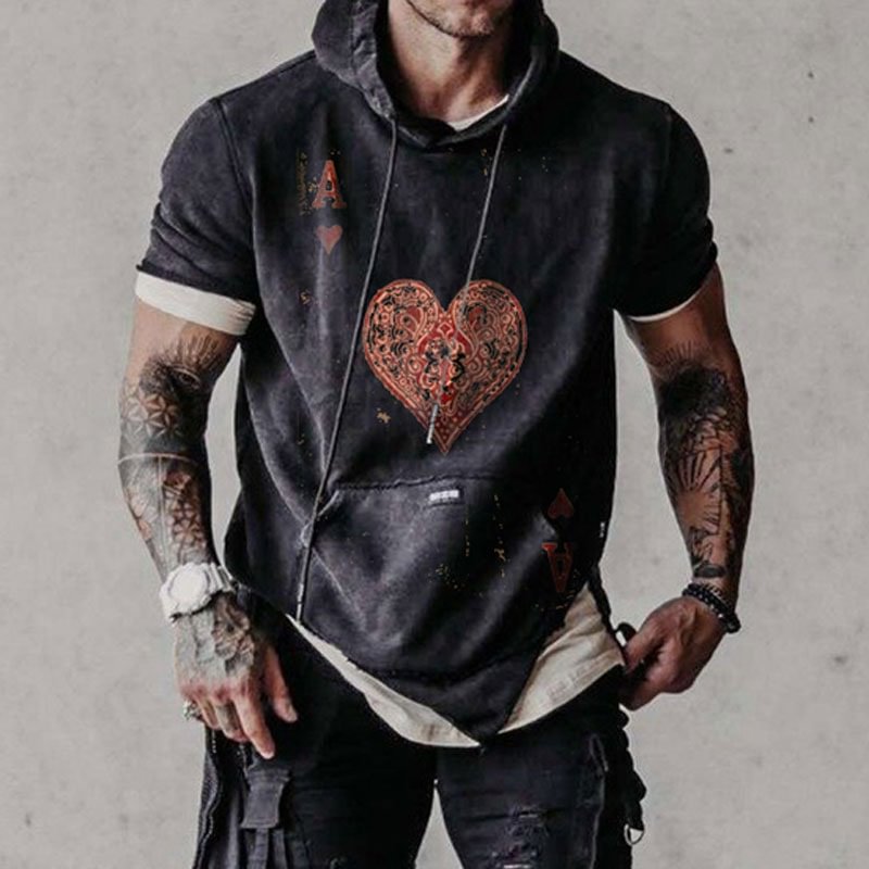 Mens Outdoor Sports Paisley Heart Hoodie / [viawink] /