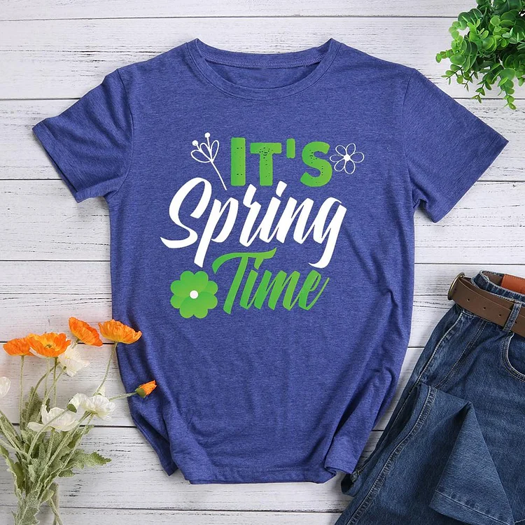 it is spring time Round Neck T-shirt