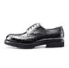 Handmade Alligator Shoes Modern Classic Brogue Lace Up Leather Lined Perforated Dress Oxfords Shoes