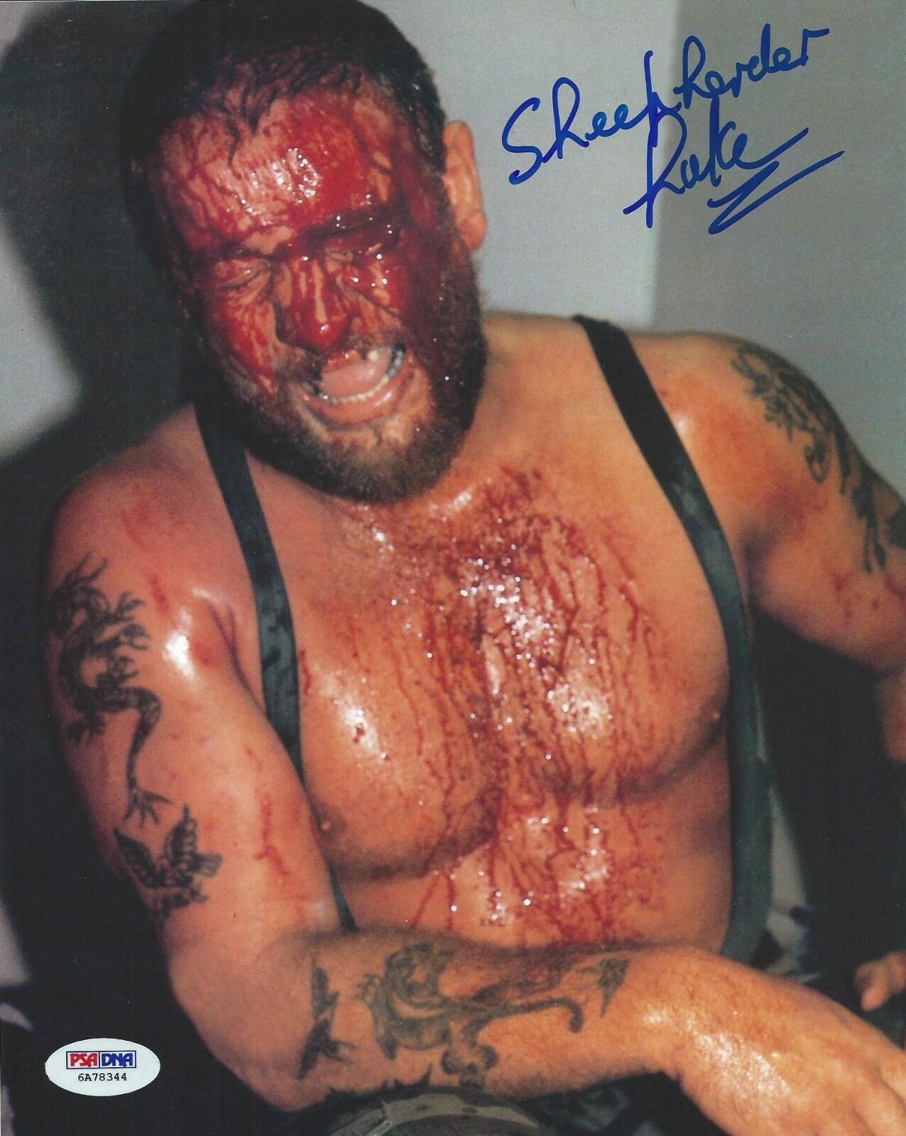 The Bushwhackers Luke Williams Signed WWE 8x10 Photo Poster painting PSA/DNA COA Sheepherders 1