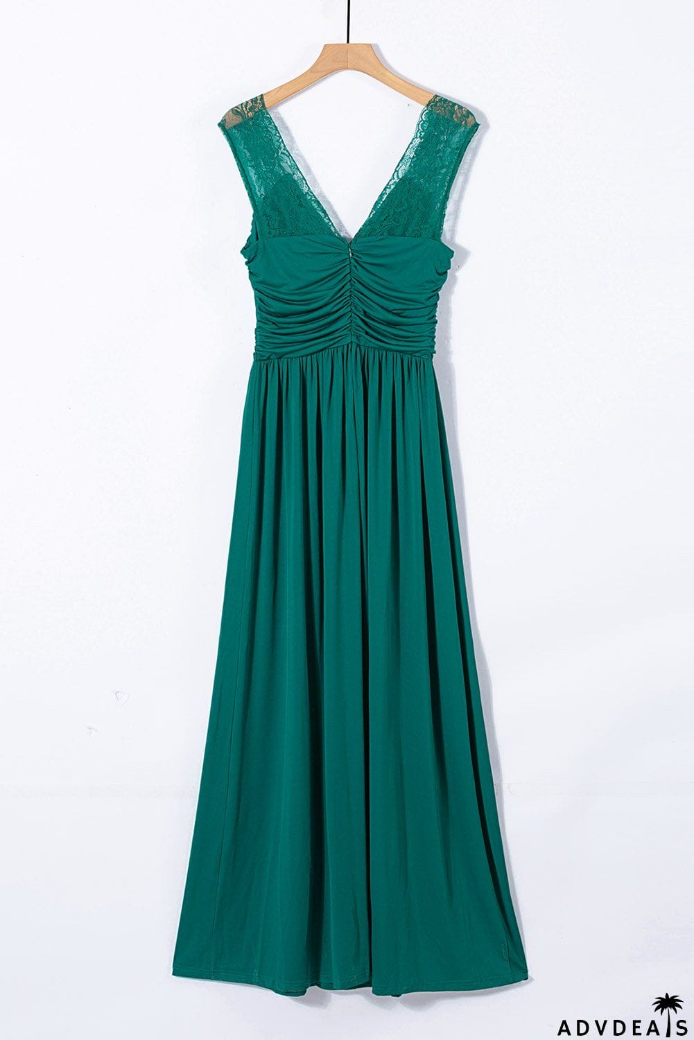 Backless Lace Side Split Maxi Dress