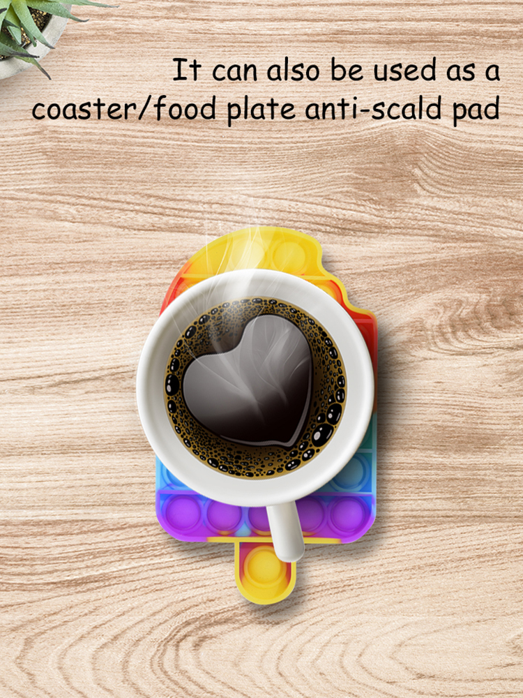 

Silicone Ice Cream Push Bubble Board Autism Toy Kids Sensory Education Tool, 501 Original