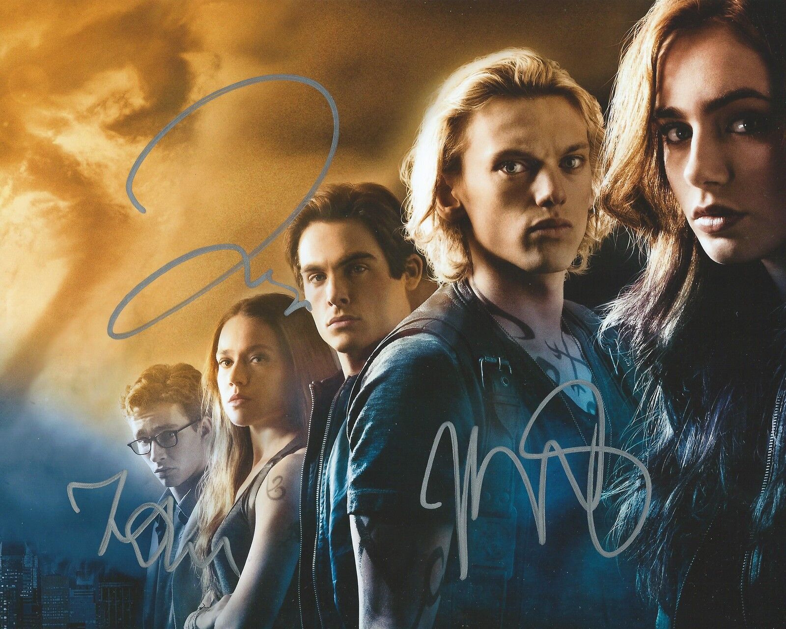 **Mortal Instruments *BOWER - COLLINS - ZEGERS* Signed 8x10 Photo Poster painting PROOF M6 COA**