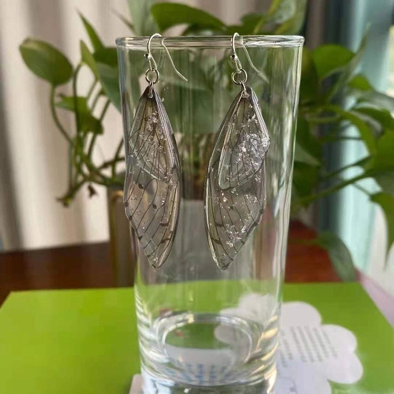 1 Pair Minimalist Wings Copper Epoxy Women’s Drop Earrings