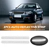 2Pcs Car Reflective Stickers Warning Anti-collision Reflective Strips (Red)