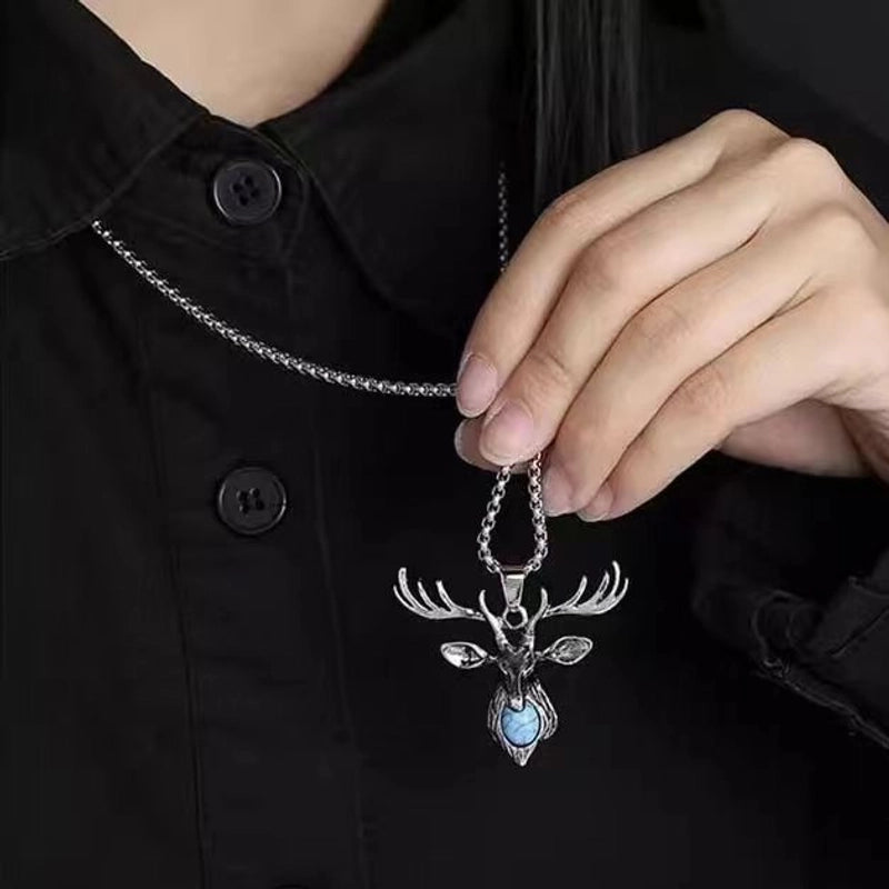 Elegant Minimalist Deer Alloy Acrylic Unisex Pendant Necklace