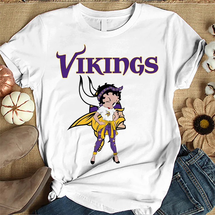 Minnesota Vikings Women's White Relaxed T-Shirt