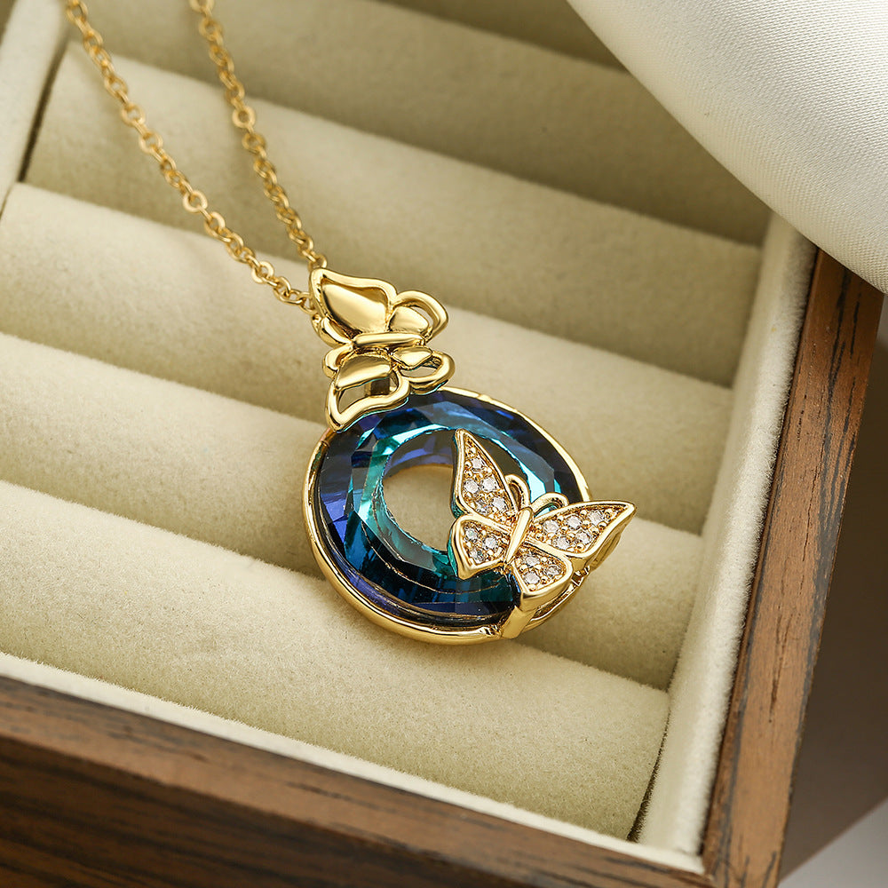 Butterfly Geometric Copper Pendants