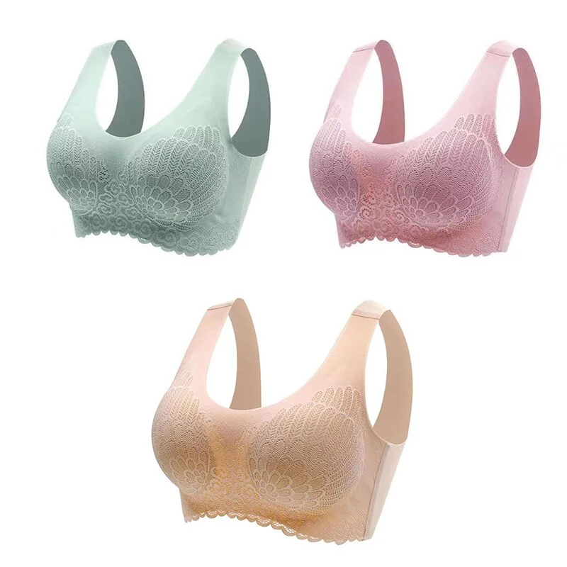 Billionm pcs/lot Women Latex Bra Seamless Bras For Women Underwear Push Up No Trace Bralette With Pad Vest Comfort Top Sport Bra