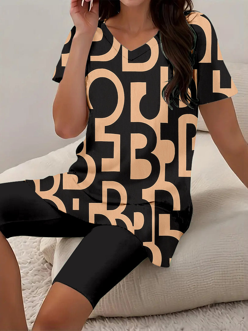 Women Long Sleeve V-neck Graphic Floral Printed Top