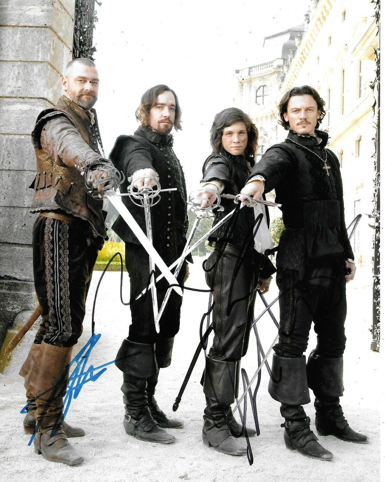 The Three Musketeers Fully Signed Cast 10x8 Photo Poster painting AFTAL *SIGNED BY ALL 4*