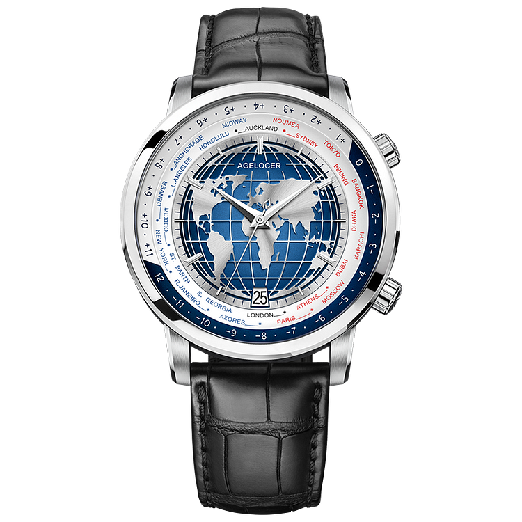 Agelocer World Time Men's Formal Automatic Mechanical Watch