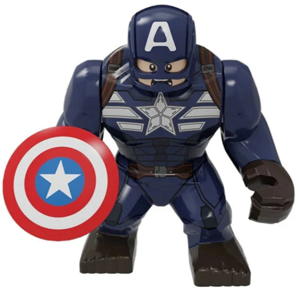 Captain America Custom Marvel Superhero Large Minifigure Minifigure Bricks monstertoys