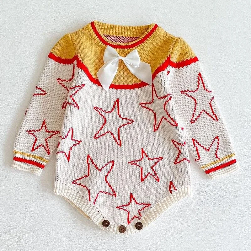 Spring Baby Clothes Girls Romper Autumn Long Sleeve Baby Girl Knit Hollow Out Rompers Baby Jumpsuit Baby Clothes