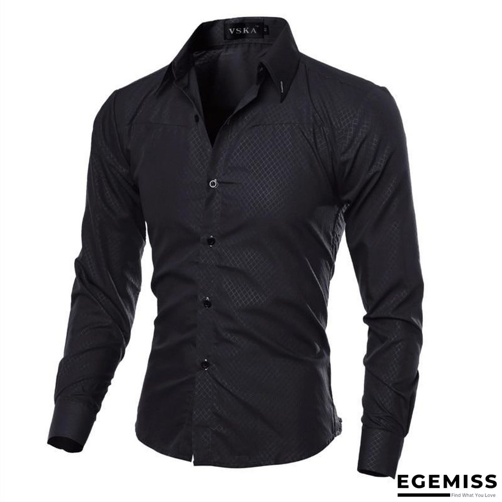 Brand Design Men Fashion Cotton Solid Long Sleeve Shirt | EGEMISS
