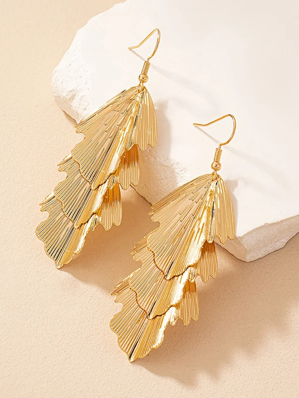 Layered Solid Color Textured Earrings Accessories