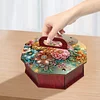 5D DIY Diamond Art Painting Snack Storage Box with Lid Wood Container (Flower)