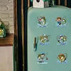 (US Local)6Pcs Acrylic Special Shape Fishing Diamond Painting Fridge Magnet for Home Decor