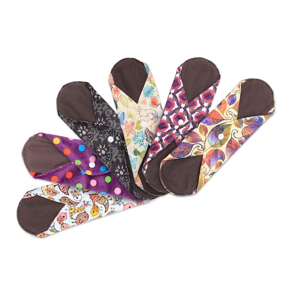  thdmladies Reusable Bamboo Charcoal Sanitary Pads Value Pack thedmladies