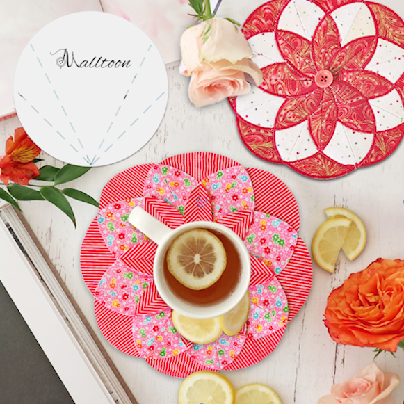 Beautiful DIY Fabric Folded Flower Placemat Template + with Tutorial