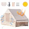 [US Local Warehouse] Inflatable Camping Tent with Pump Waterproof Oxford Blow Up Tent for Outdoors